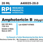 Research Products Intl Corp Amphotericin B A40035-20.0 - 1.0 Each