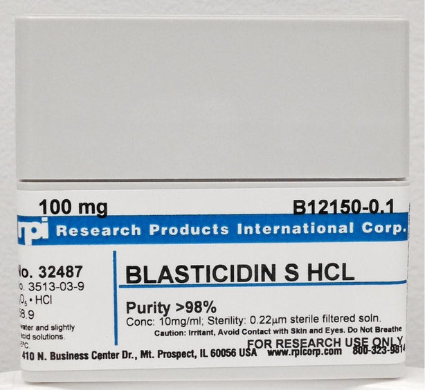 Research Products Intl Corp Blasticidin S Hcl Liquid B12150-0.1 - 1.0 Each