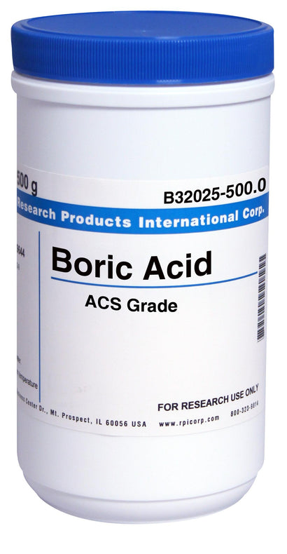 Research Intl B32025-500.0 Boric Acid, Crystals, ACS, 500 g - MDL-RPIB32025500 - 1 Each