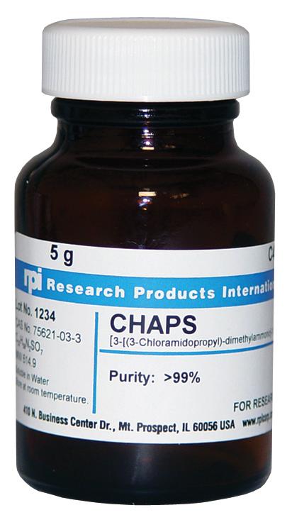 Research Intl CHAPS(3-{Cholamidopropyl}-Dimethylammoni C41010-5.0 CHAPS (Ultrapure), 5 g - MDL-RPIC4101050 - 1 Each