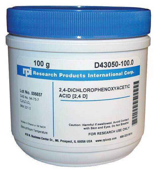 Research Products Intl Corp 2, 4-Dichlorophenoxyacetic Acid D43050-100.0 - 1.0 Each