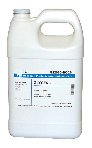 Research Intl G22020-1.0 Glycerol, 1 L - MDL-RPIG2202010 - 1 Each