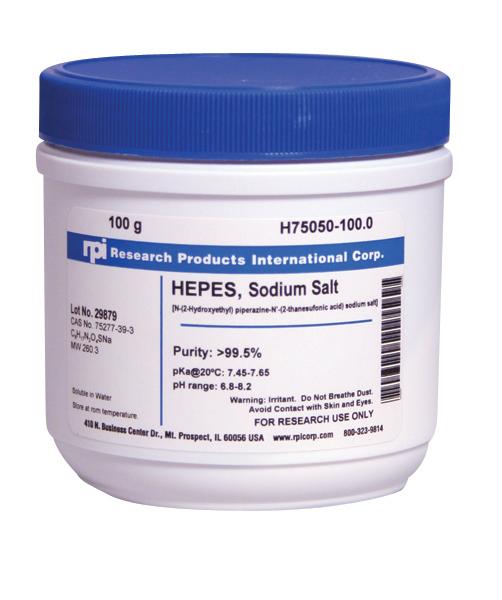 Research Products Intl Corp HEPPSO Sodium Salt H75050-100.0 - 1.0 Each