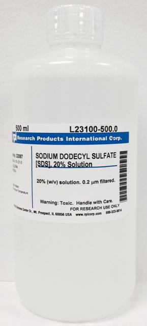 Research Products Intl Corp Sodium Dodecyl Sulfate [SDS] L23100-500.0 - 1.0 Each