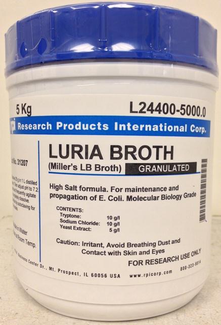 Research Products Intl Corp Luria Broth Granulated L24400-500.0 - 1.0 Each