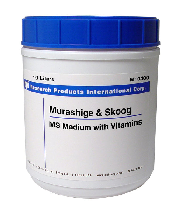 Research Intl M10400-10.0 Murashige and Skoog MS Medium With Vitamins, 10 L Powder Blend, No Liquid - MDL-RPIM10400100 - 1 Each