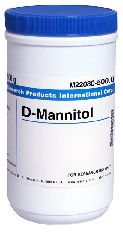 Research Intl M22080-500.0 D-Mannitol, USP Grade, 500 g - MDL-RPIM22080500 - 1 Each