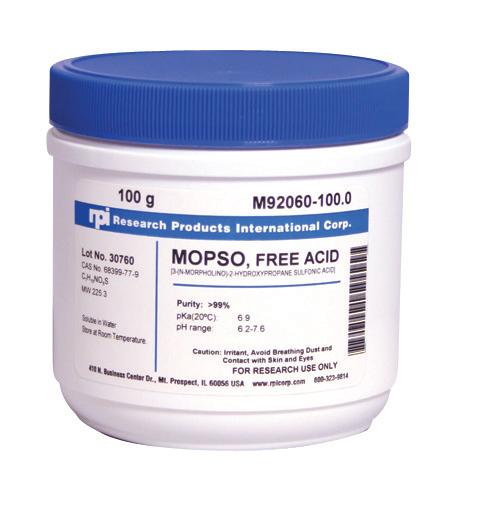 Research Products Intl Corp MOPSO Free Acid M92060-100.0 - 1.0 Each