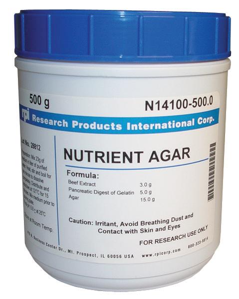 Research Intl N14100-500.0 Nutrient Agar, 500 g - MDL-RPIN14100500 - 1 Each