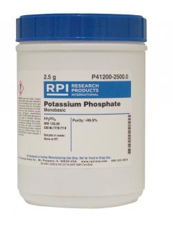 Research Products Intl Corp Potassium Phosphate, Monobasic, ACS P41200-2500.0 - 1.0 Each - MDL-RPIP412002500