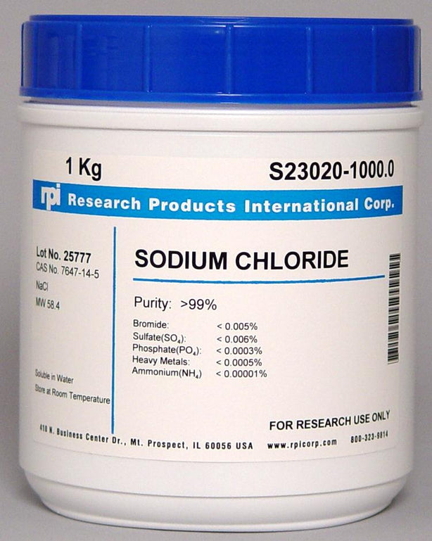 Research Products Intl Corp RPI Sodium Chloride S23020-1000.0 - 1.0 Each - MDL-RPIS230201000