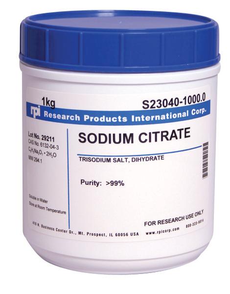 Research Products Intl Corp Sodium Citrate, Trisodium Salt, Dihydrat S23040-500.0 - 1.0 Each