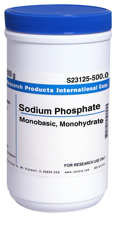 Research Intl S23125-500.0 Sodium Phosphate Monobasic, Monohydrate, ACS Grade, 500 g - MDL-RPIS23125500 - 1 Each