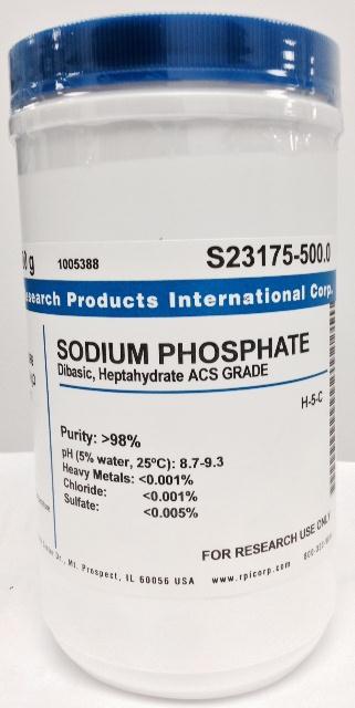 Research Products Intl Corp Sodium Phosphate Dibasic Heptahydrate S23175-500.0 - 1.0 Each