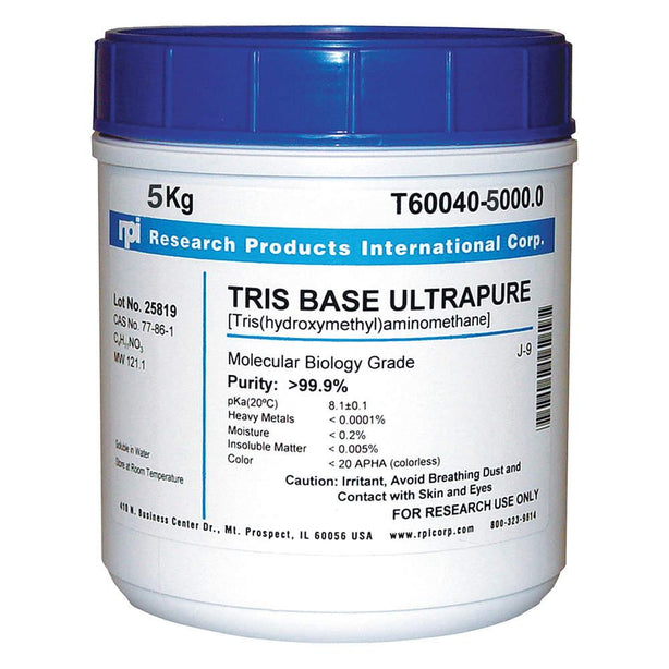 Research Intl [Tris(Hydroxymethyl) T60040-250.0 Tris Base Ultrapure (Tris(Hydroxymethyl) Aminomethane), 250 g - MDL-RPIT60040250 - 1 Each