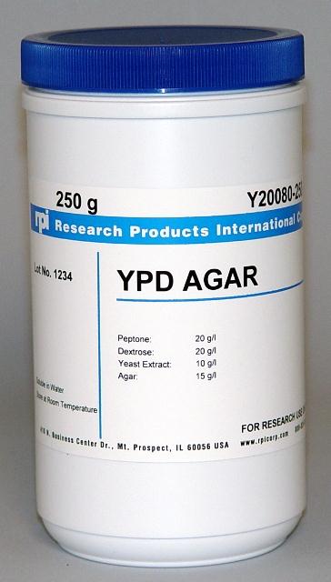 Research Intl Y20080-250.0 YPD Agar, 250 g - MDL-RPIY20080250 - 1 Each