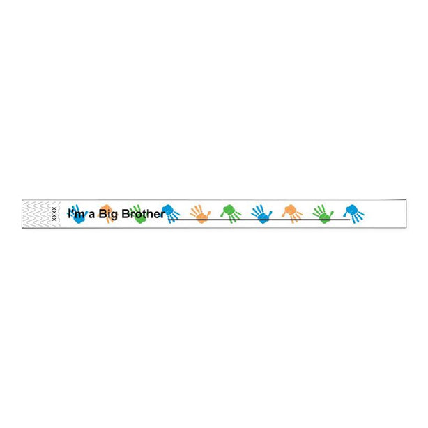 United Ad Label Tyvek Big Brother Wristband, White - ULWBT0108BB - 500 Each