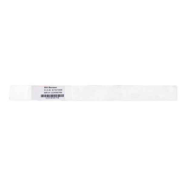 UNITED AD LABEL COMPANY UAL Adult Patient Identification Cover Seal Wristbands ULWBT0109C-11 500 Each - MDL-RRDBT0109C11