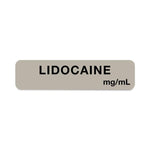 United Ad Drug Tape and Lidocaine Label, Strength (mg / mL), Gray, 1-1/4" x 5/16", Permanent, 760 Labels / Roll - ULAM743 - 760 Each