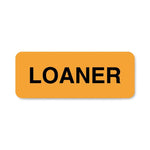 United Ad Loaner Label, 2-1/4" x 7/8", Fluorescent Orange, 420 per Roll - ULBE710 - 420 Each