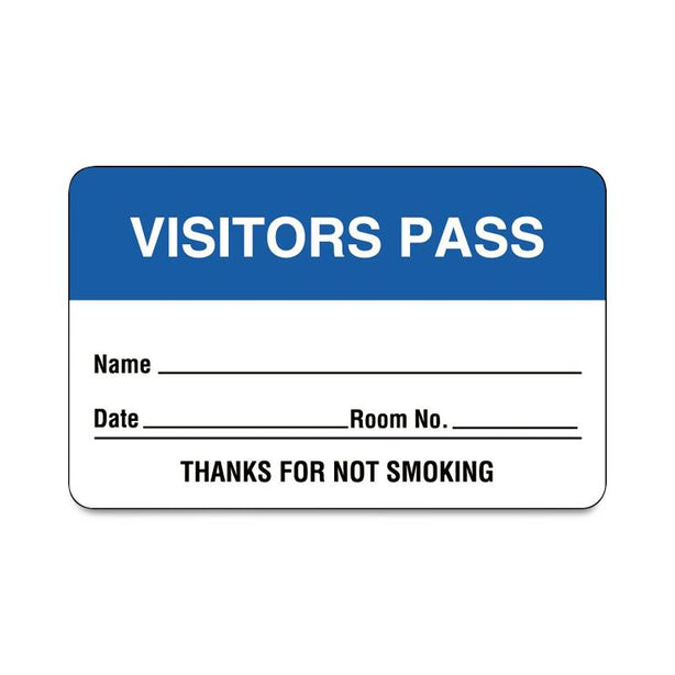 "Visitors Pass" Name Badge Labels - ULBR201 - 500 Each - MDL-RRDULBR201