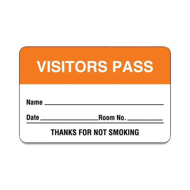"Visitors Pass" Name Badge Labels - ULBR202 - 500 Each - MDL-RRDULBR202