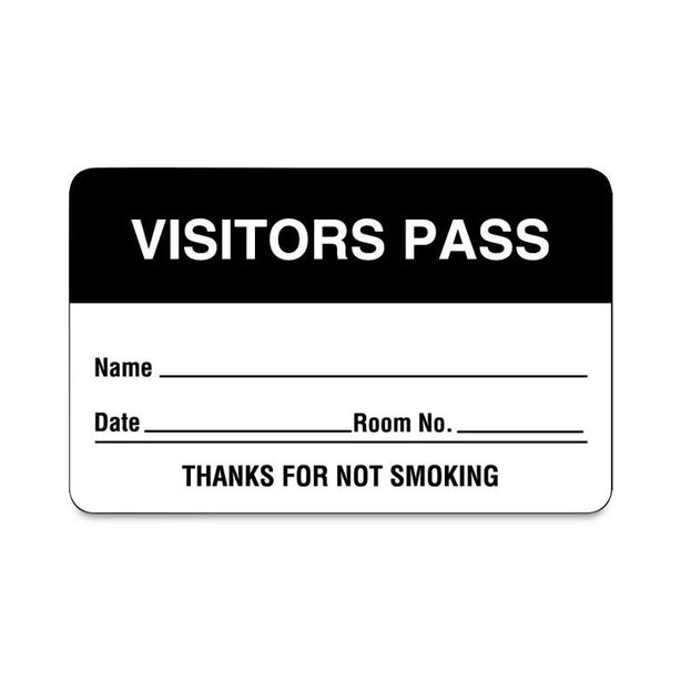 "Visitors Pass" Name Badge Labels - ULBR206 - 500 Each - MDL-RRDULBR206