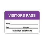 "Visitors Pass" Name Badge Labels - ULBR207 - 500 Each - MDL-RRDULBR207