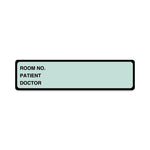 "Room Number/Patient/Doctor" Binder Label, 5" x 1-3/8", Turquoise, 200 per Roll, Number/Patient/Doctor - ULCI214 - 200 Each