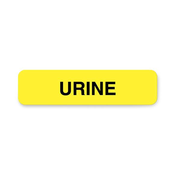United Ad Collection Urine Label, 1-1/4" x 5/16", Fluorescent Yellow, 240 per Roll - ULCL419 - 240 Each