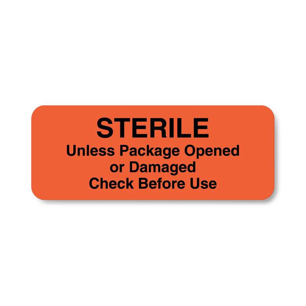 United Ad Event-Related Sterility Sterile Label, 2-1/4" x 7/8", Red, 420 per Roll - ULCS707 - 420 Each