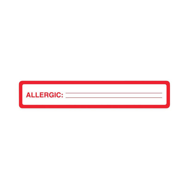 United Ad Label Allergy Alert Labels with Red Border - ULCU229 - 175 Each - MDL-RRDULCU229