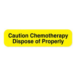 United Ad Caution Chemotherapy Dispose of Properly Labels, Fluorescent Yellow, 2" x 1/2" - ULFP281 - 470 Each