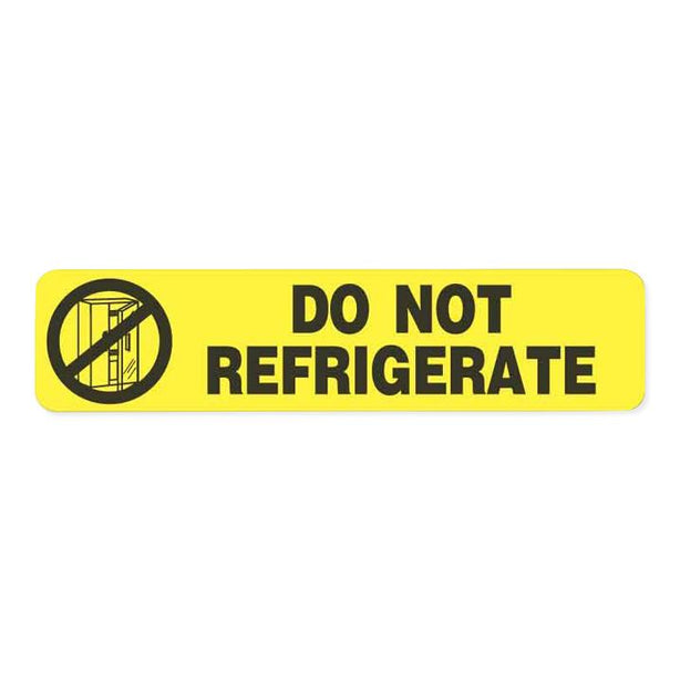 United Ad DO NOT REFRIGERATE Labels, Fluorescent Yellow, 1-5/8" x 3/8" - ULFP924 - 1000 Each
