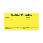 United Ad by UAL / Donnelley IV Medication Added Label, 4" x 2", Fluorescent Red, 470 per Roll - ULHH505 - 470 Each