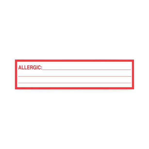 United Ad Label Allergy Alert Labels with Red Border - ULHN551 - 200 Each - MDL-RRDULHN551