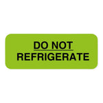United Ad DO NOT REFRIGERATE Labels, Fluorescent Green, 2" x 3/4" - ULIV113 - 470 Each