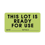 "This Lot is Ready for Use" Quality Control Labels - ULLR143 - 320 Each - MDL-RRDULLR143