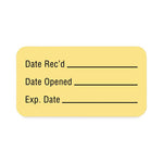 "Date Rec'd/Date Opened/Exp. Date" Quality Control Labels - ULLR238 - 560 Each - MDL-RRDULLR238
