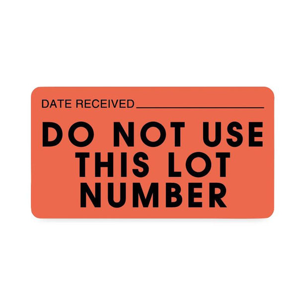 Lot Number Quality Control Labels - ULLR242 - 320 Each - MDL-RRDULLR242