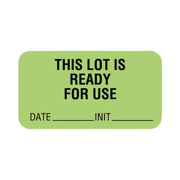 "This Lot is Ready for Use" Quality Control Labels - ULQC223 - 560 Each - MDL-RRDULQC223