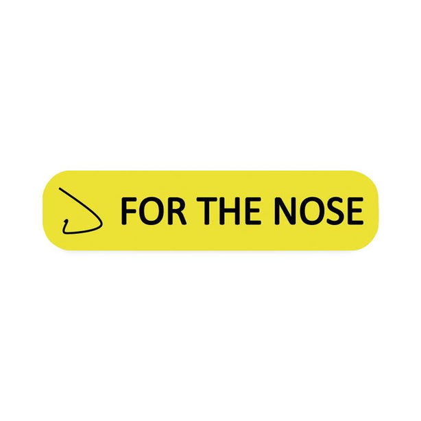 United Ad Drug Tape and For the Nose Medication Label, Yellow, 1-5/8" x 3/8", Permanent, 1000 Labels / Roll - RRDULRXA1206