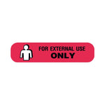 United Ad Medication Instruction For External use Label, Red, 1-5/8" x 3/8" - ULRXA1243 - 1000 Each