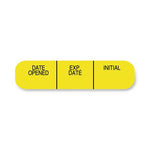 United Ad Medication Instruction Date Opened / Expiration Date / Initial Labels, Yellow, 1-5/8" x 3/8", 1000 per Roll - ULRXA1251 - 1000 Each