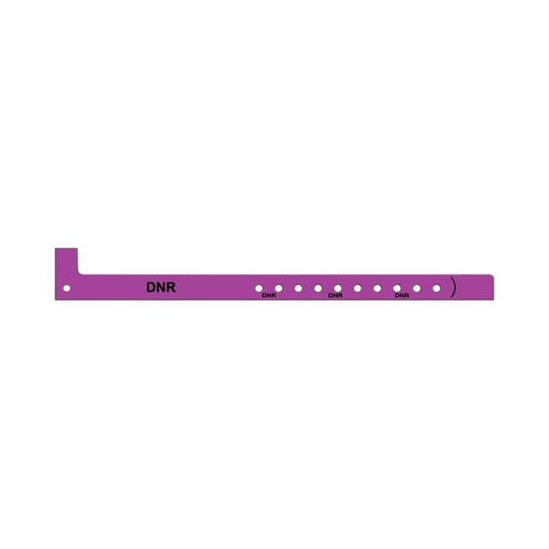 United Ad Label DNR Wristbands, Purple, 11" x 5/8" - ULWB0109D-33 - 500 Each