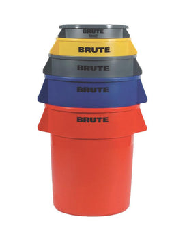 RUBBERMAID BRUTE 32 Gallon Containers without Lid FG263200YEL 1 Each-MDL-RUB2632YEL
