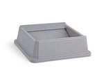 Rubbermaid Untouchable Square Containers with Swing Lid - FG266400 GRAY - 1 Each - MDL-RUB2664GRA