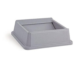 Rubbermaid Untouchable Square Containers with Swing Lid - FG266400 GRAY - 1 Each - MDL-RUB2664GRA
