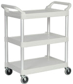 Rubbermaid Plastic Utility Carts w/Shelves by Rubbermaid - RUB342488OWHT