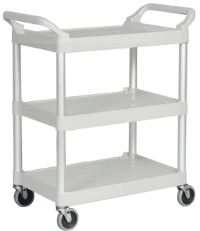Rubbermaid Plastic Utility Carts w/Shelves by Rubbermaid - RUB342488OWHT